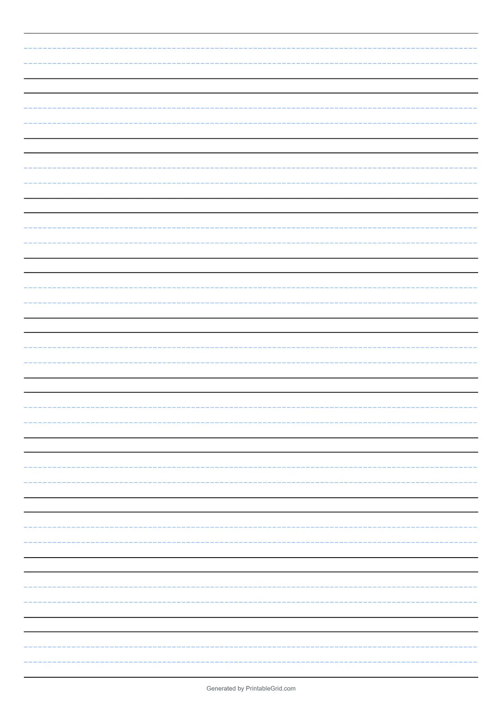 Free Handwriting Practice Paper Generator — PDF, PNG & SVG